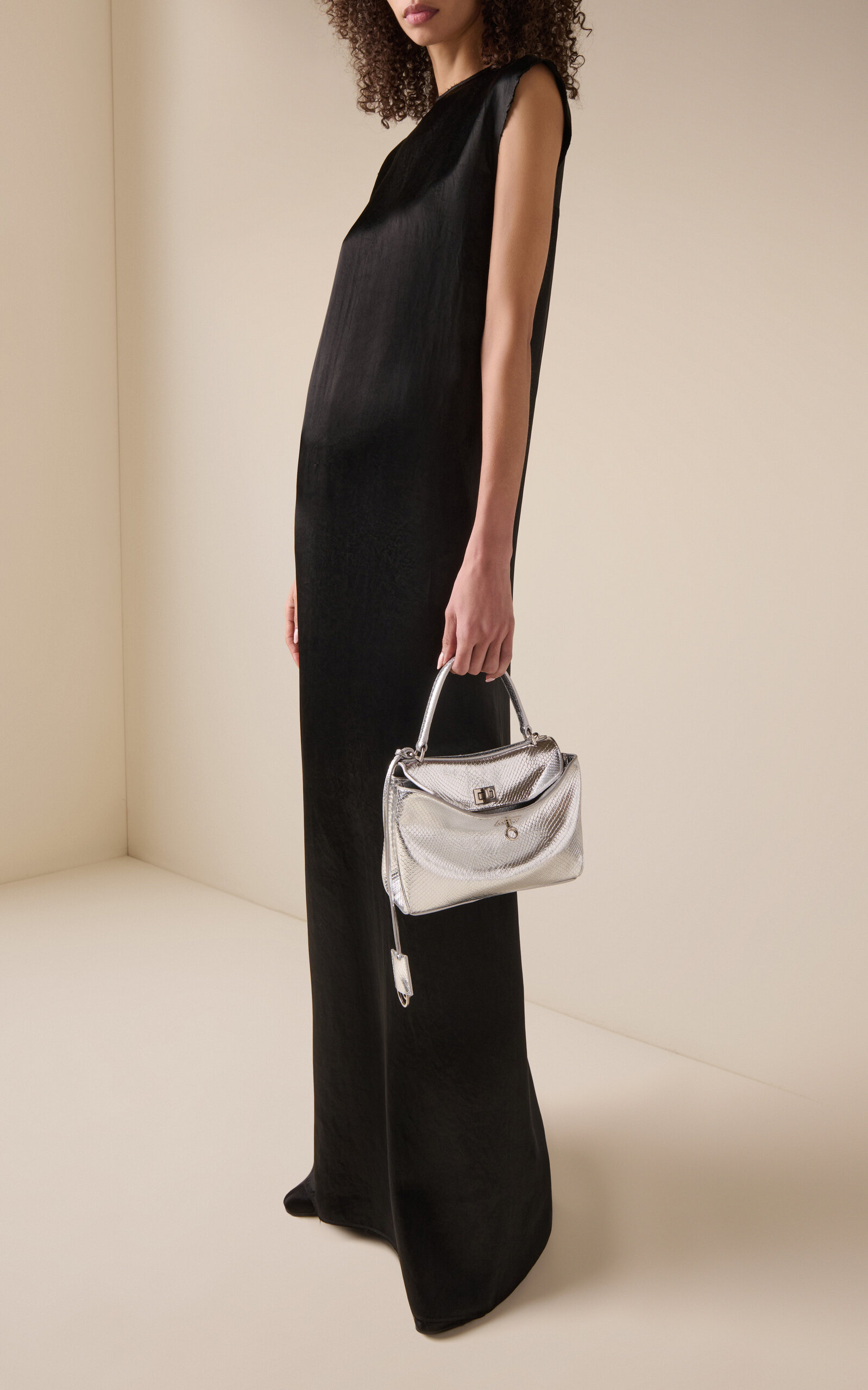 Satin Maxi Dress black - 2