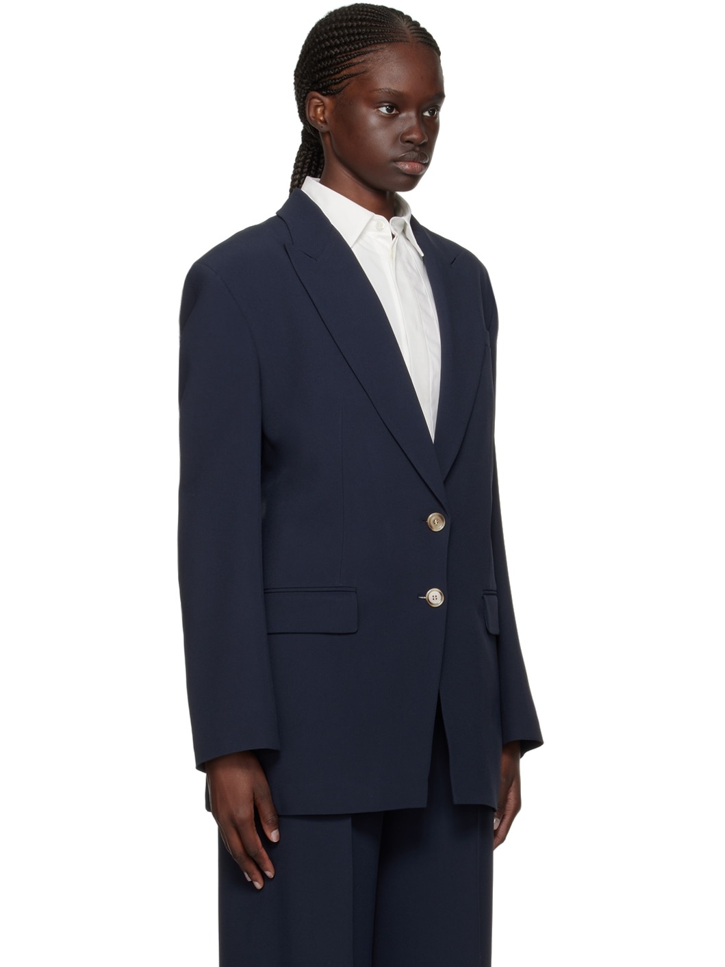 Navy Cutout Blazer - 2