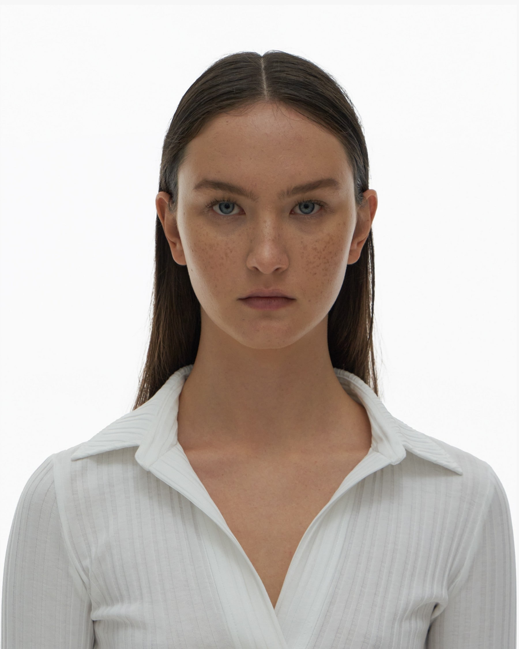 CROPPED RIB KNIT POLO - 7