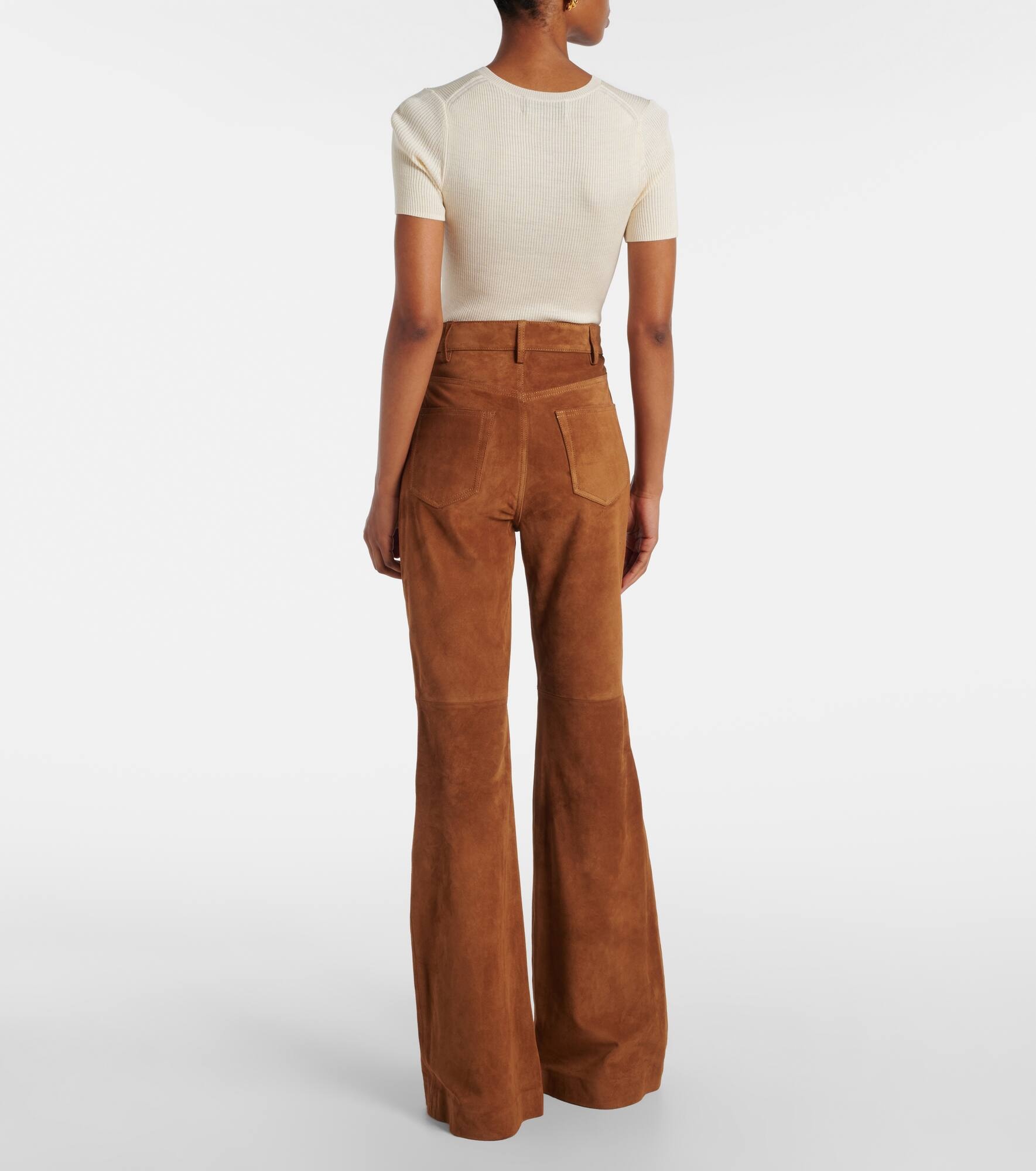 Roe suede flared pants - 3