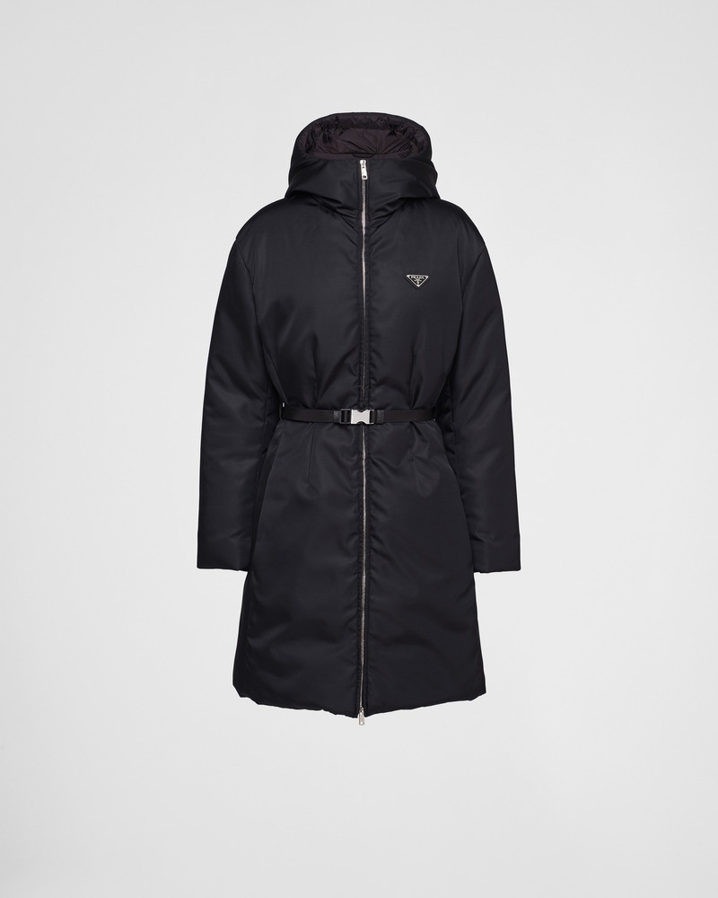 Hooded Re-Nylon down coat 1