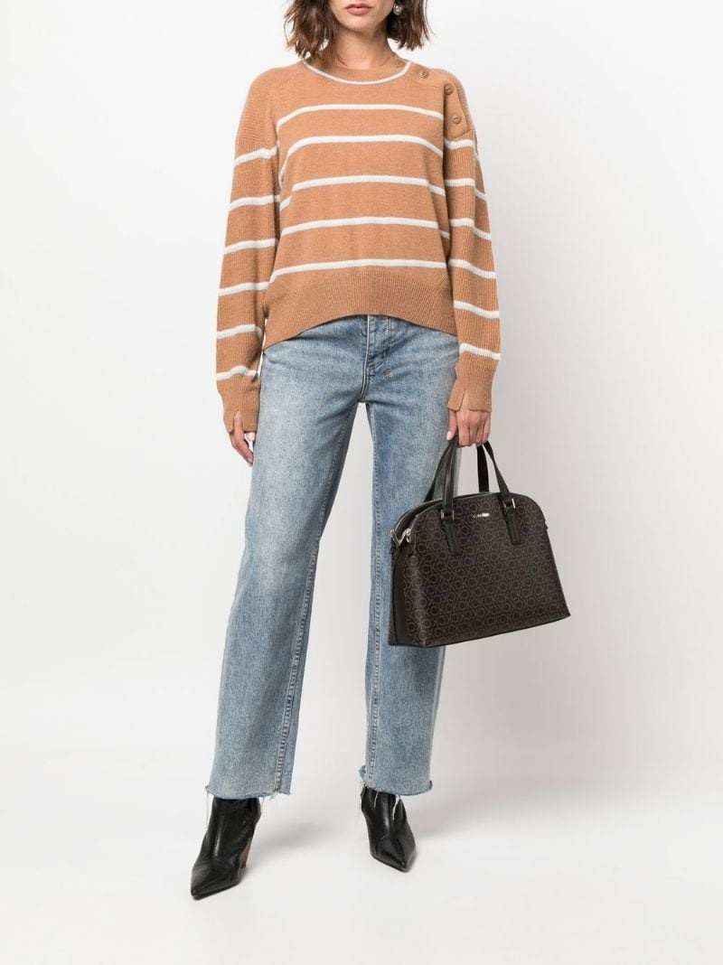 striped cashmere jumper - 2