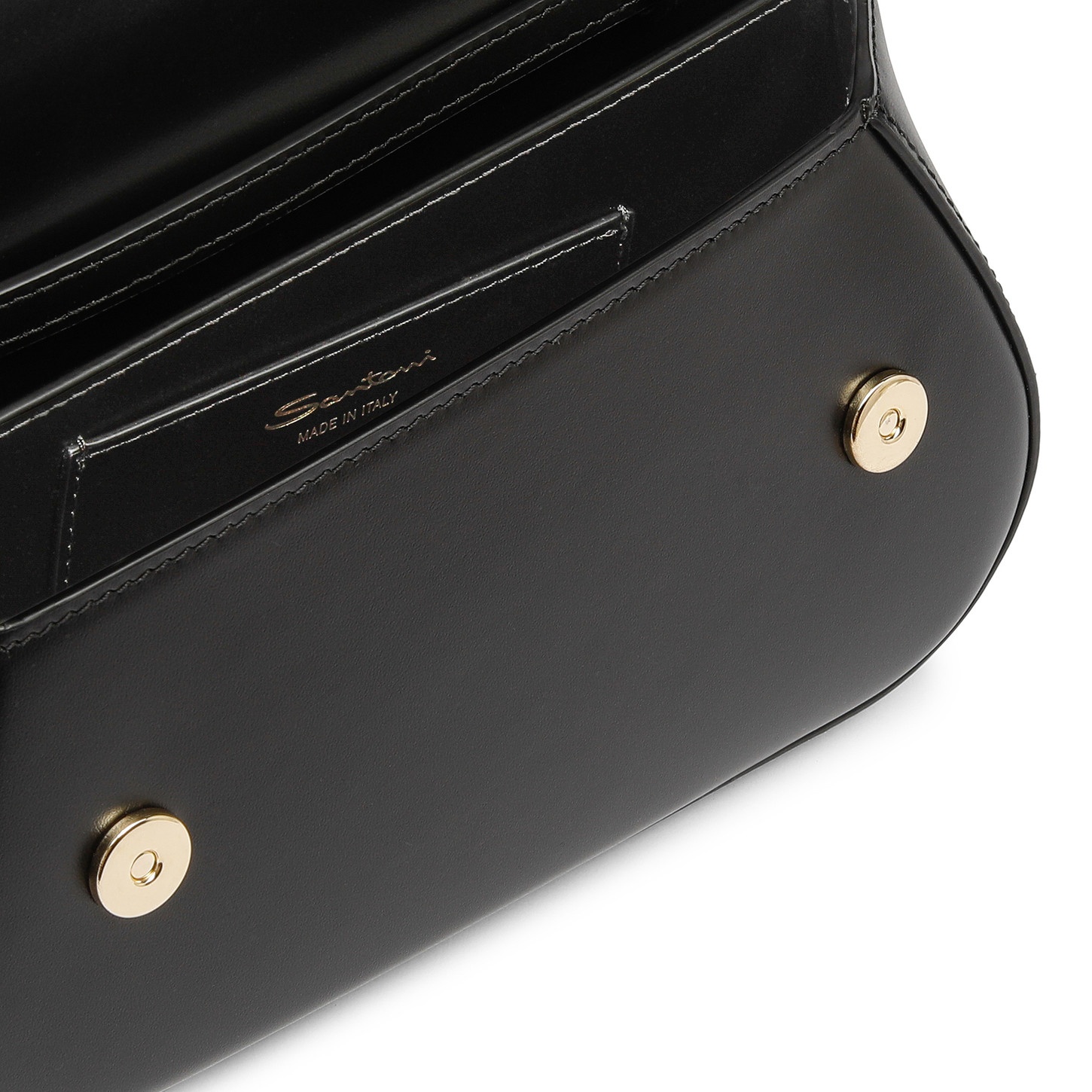 Black leather The Pluto crossbody bag - 2