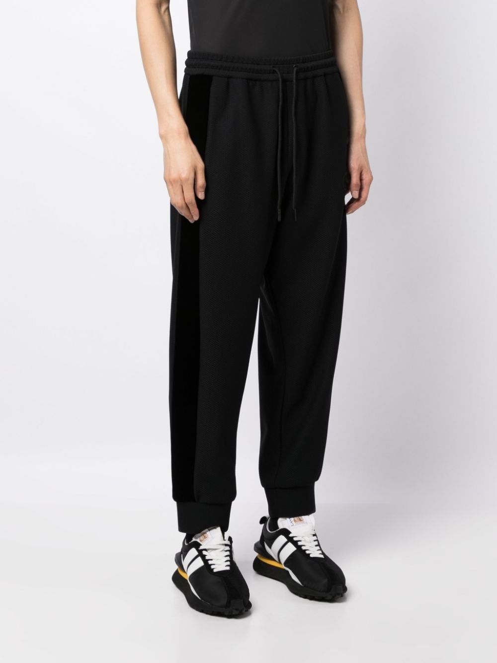 logo-embroidered tapered track pants - 3