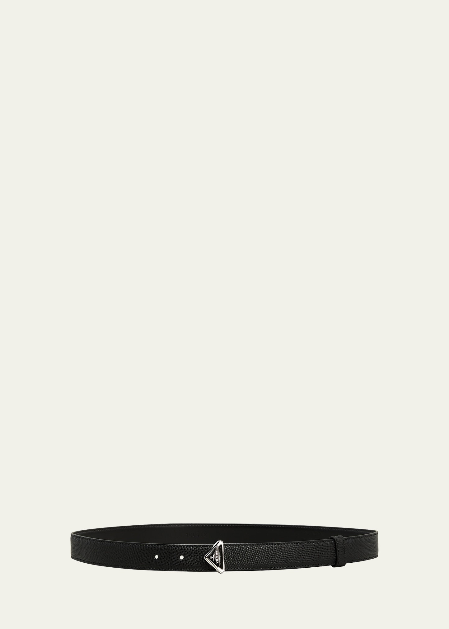 Triangle Saffiano Leather Belt - 1