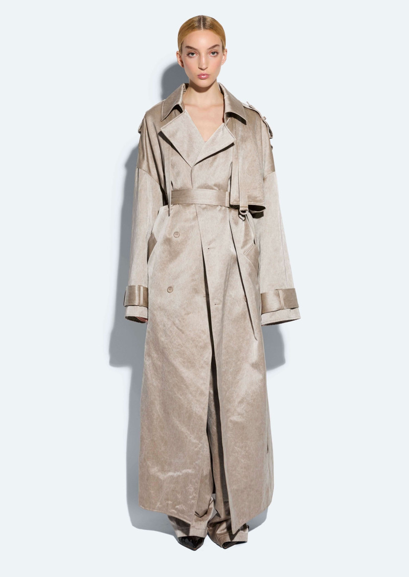 LAPOINTE Washed Cotton Double Breasted Trench outlook