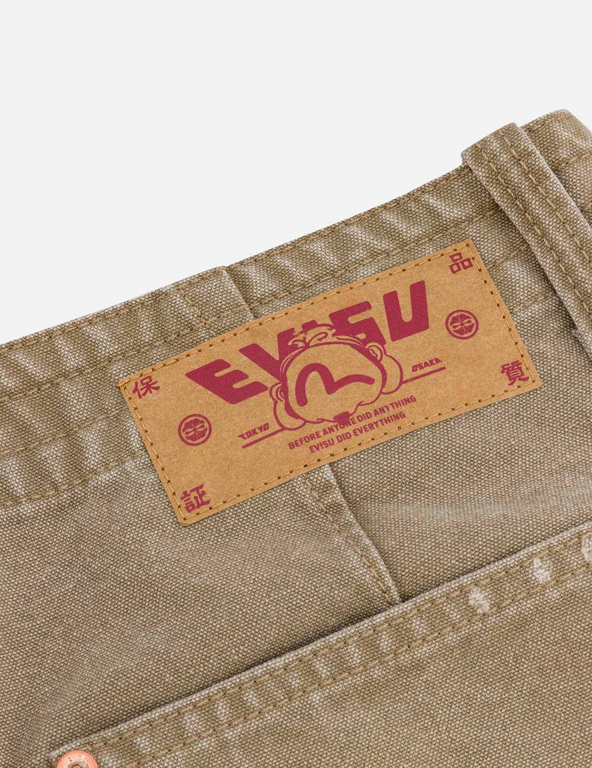 SEAGULL EMBROIDERY AND LOGO PRINT RELAX FIT WASHED PANTS - 12