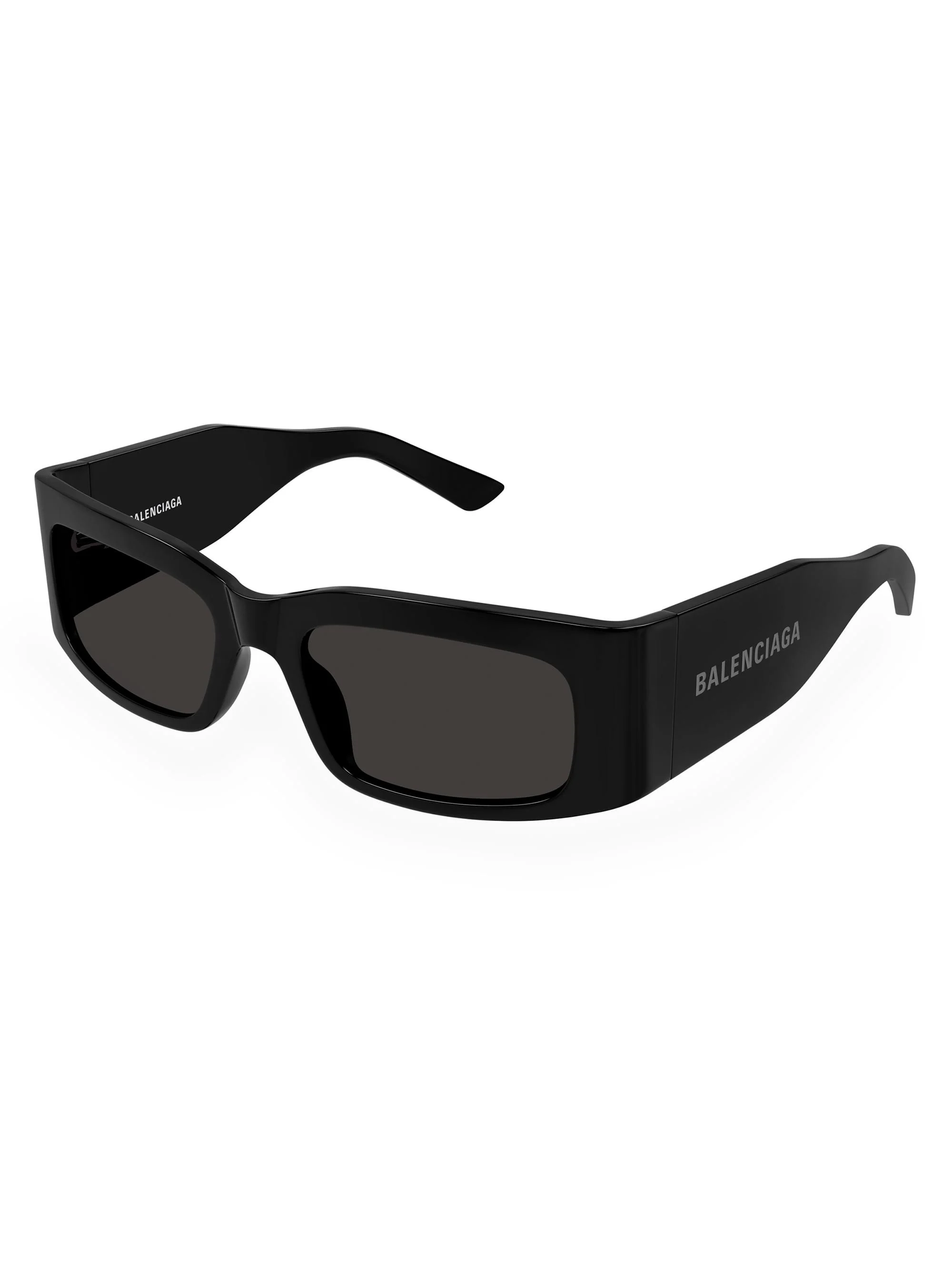 Men's Paper 56MM Rectangular Sunglasses - Black Dark Grey - 1