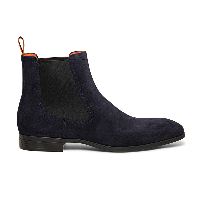 Men's blue suede Chelsea boot 1