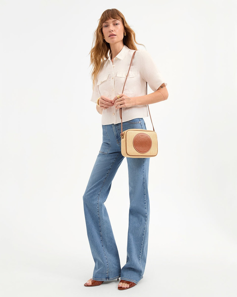 VERONICA BEARD RAFFIA CLICK CROSSBODY outlook