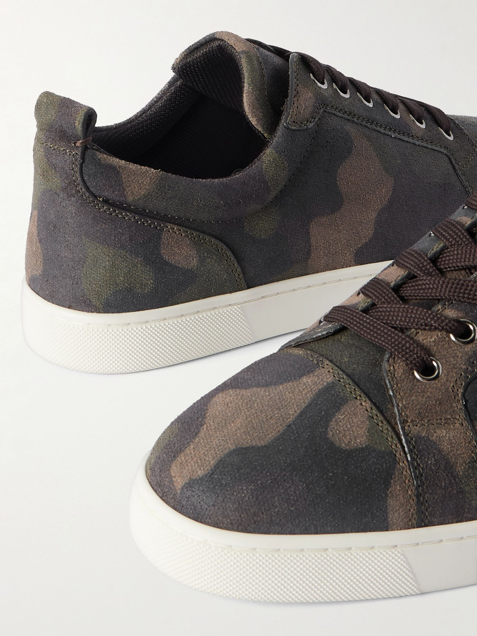 Louis Junior Camouflage-Print Nubuck Sneakers Green - 5