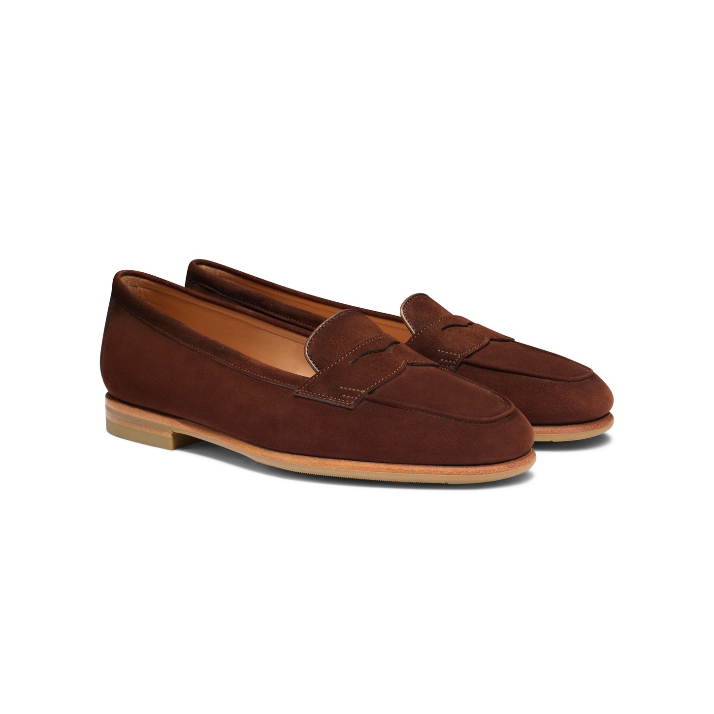 Women's dark brown suede Carla loafer - 3