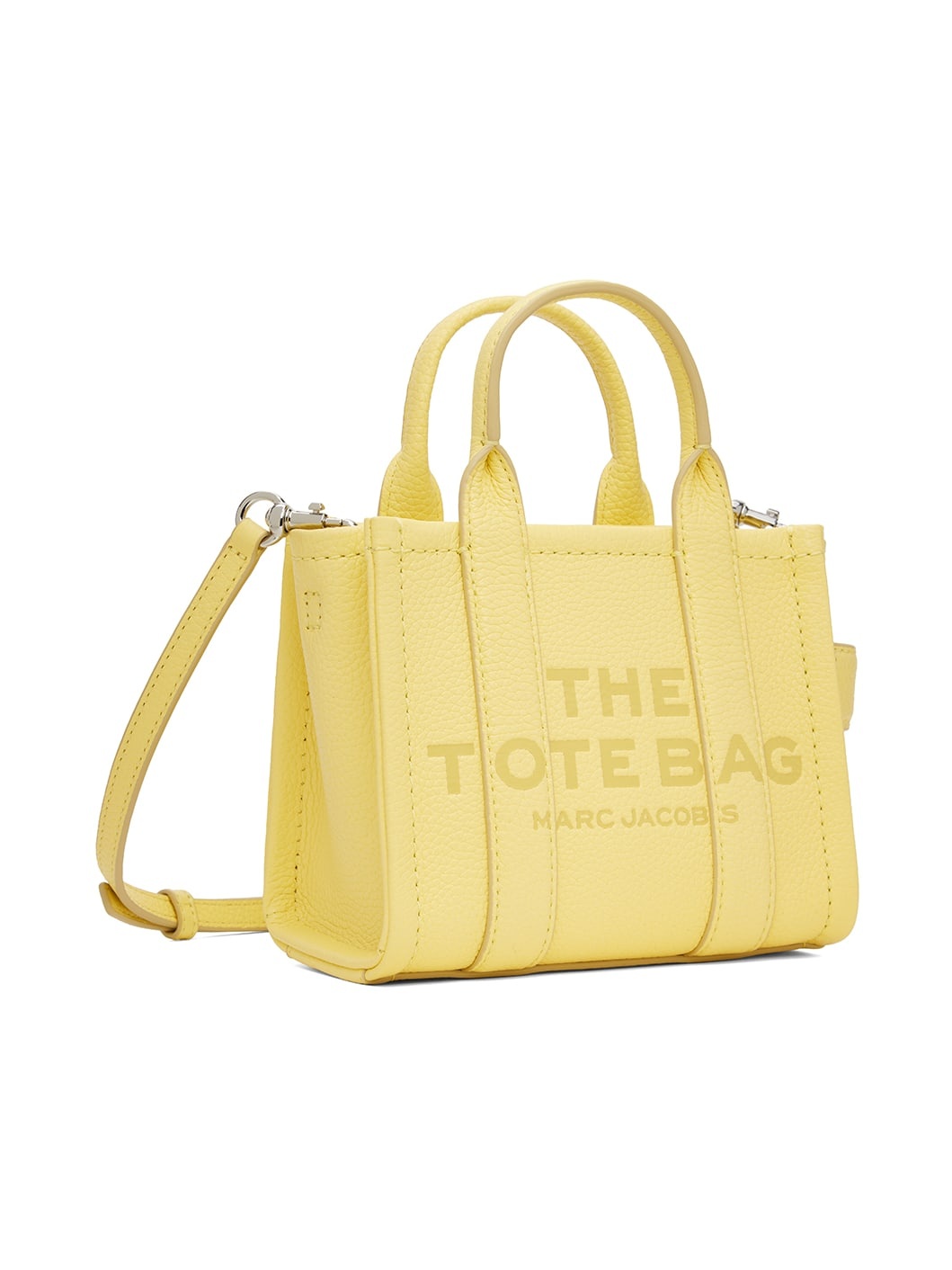 Yellow 'The Leather Mini Tote Bag' Tote - 2