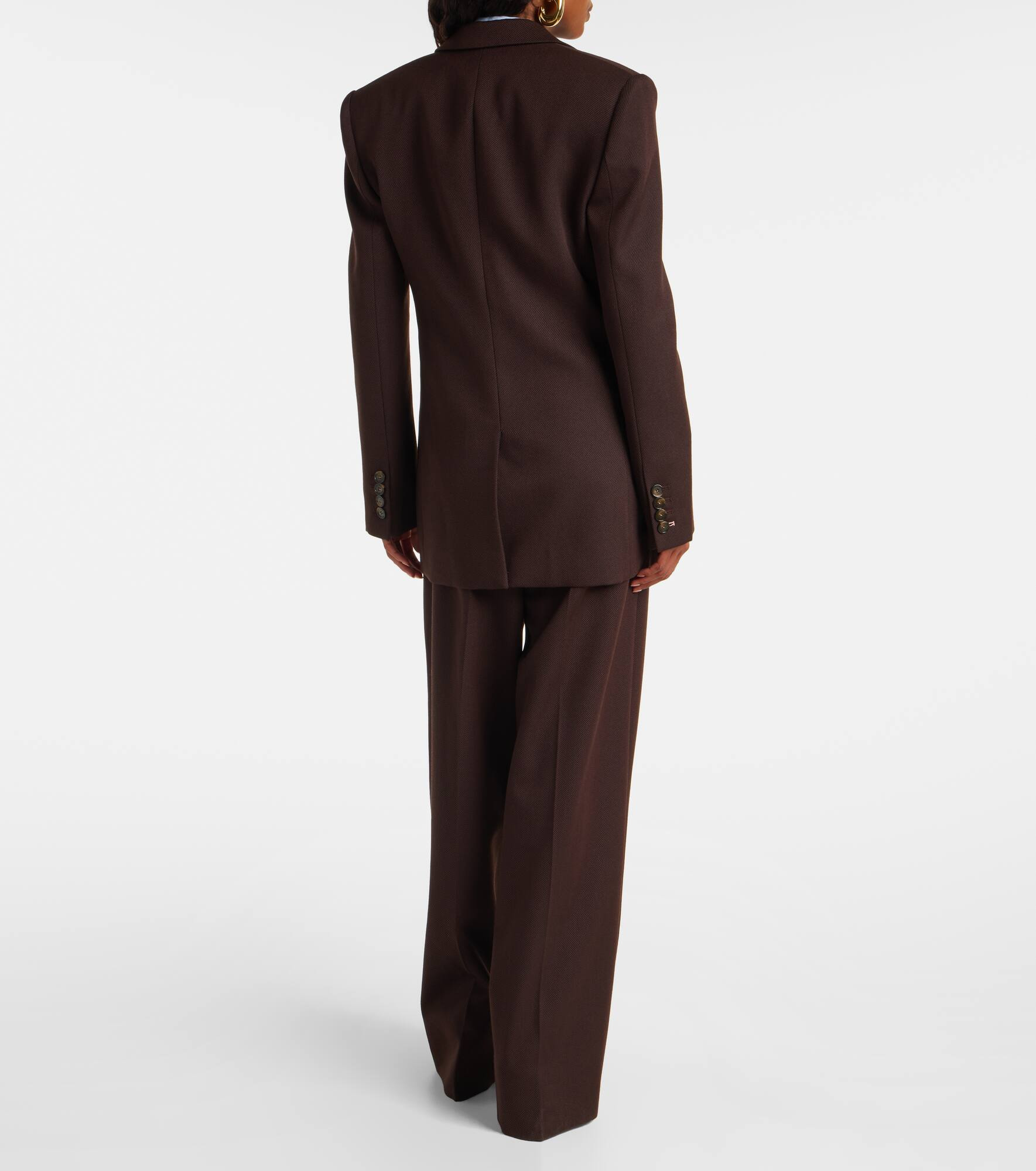Single-breasted virgin wool blazer - 3
