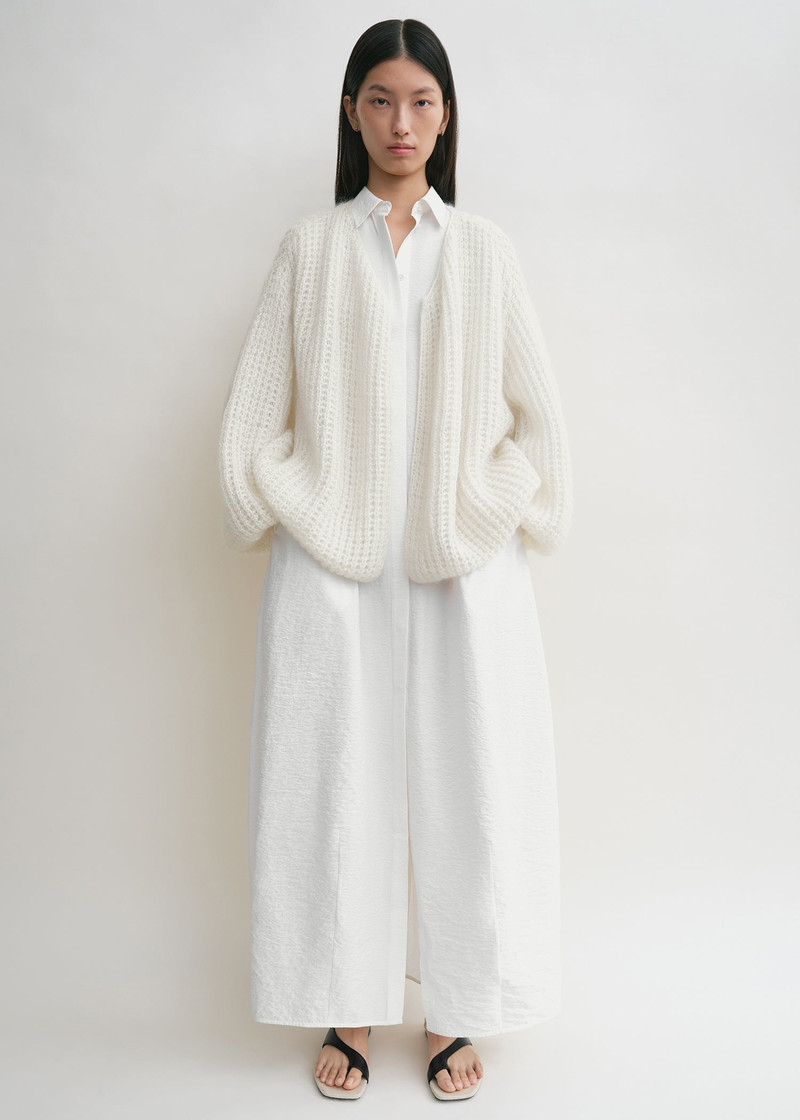 Totême Puffed cardigan off-white outlook