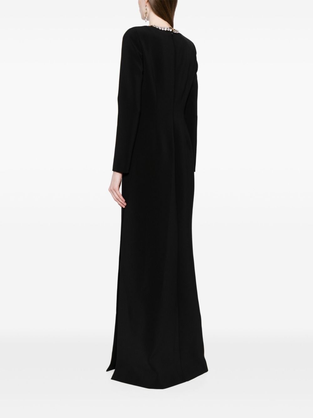 crystal-embellished maxi dress - 4
