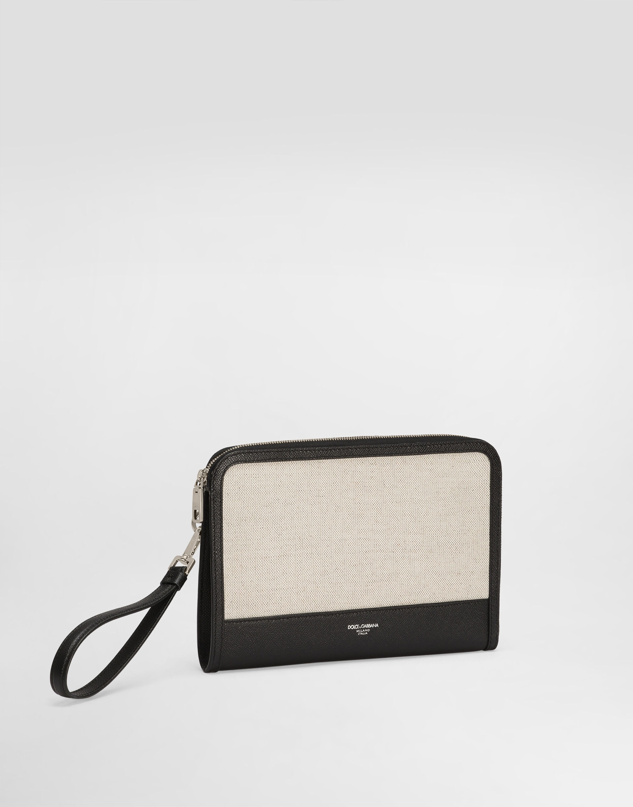 Salt&pepper calfskin atene clutch bag - 3