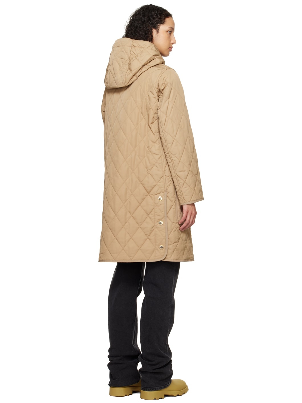 Beige Quilted Thermoregulated Jacket - 3