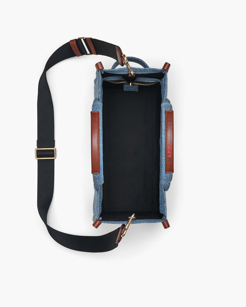 THE A.P.C. X MARC JACOBS DENIM MEDIUM TOTE BAG 8
