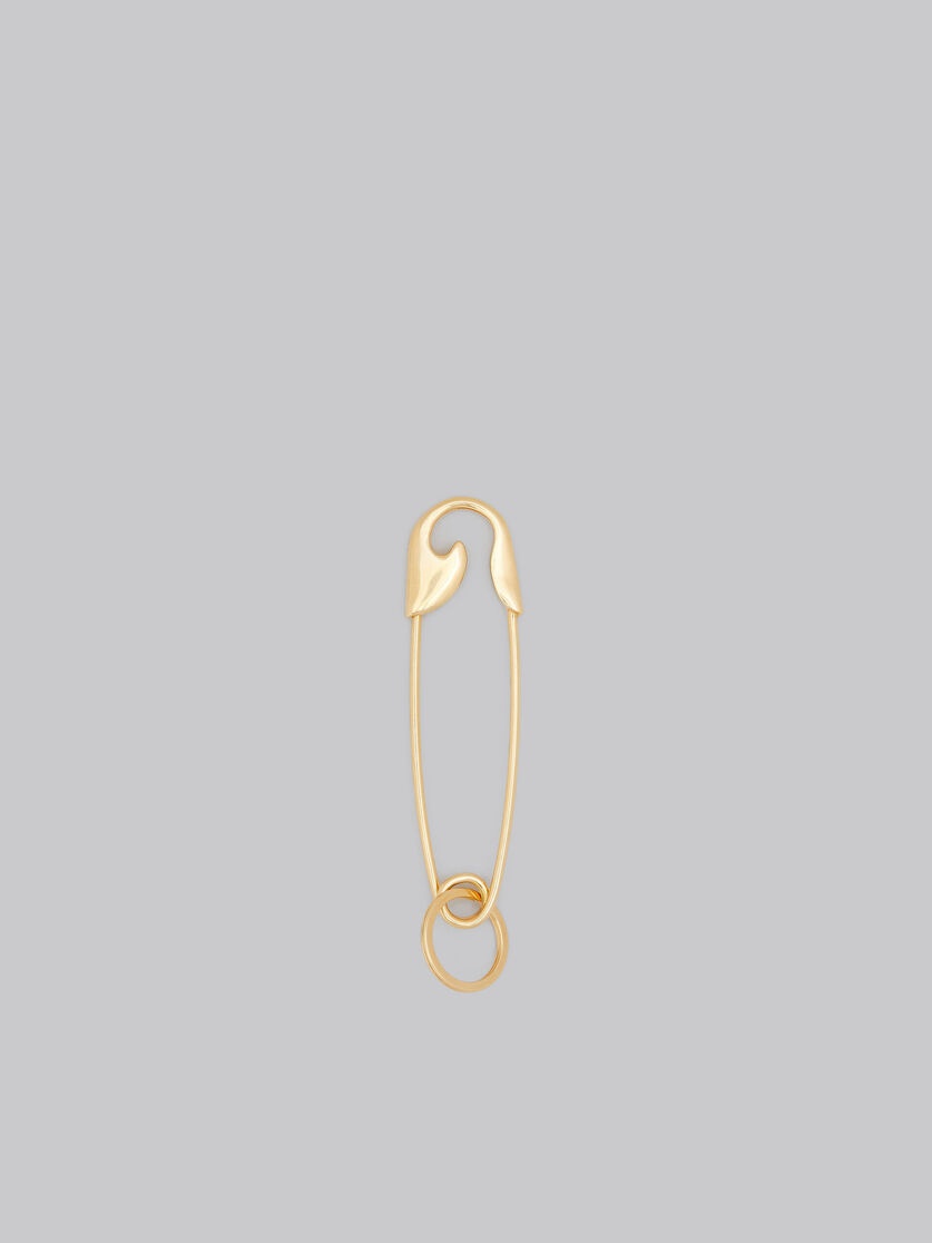 GOLD BROOCH KEYRING PENDANT - 2