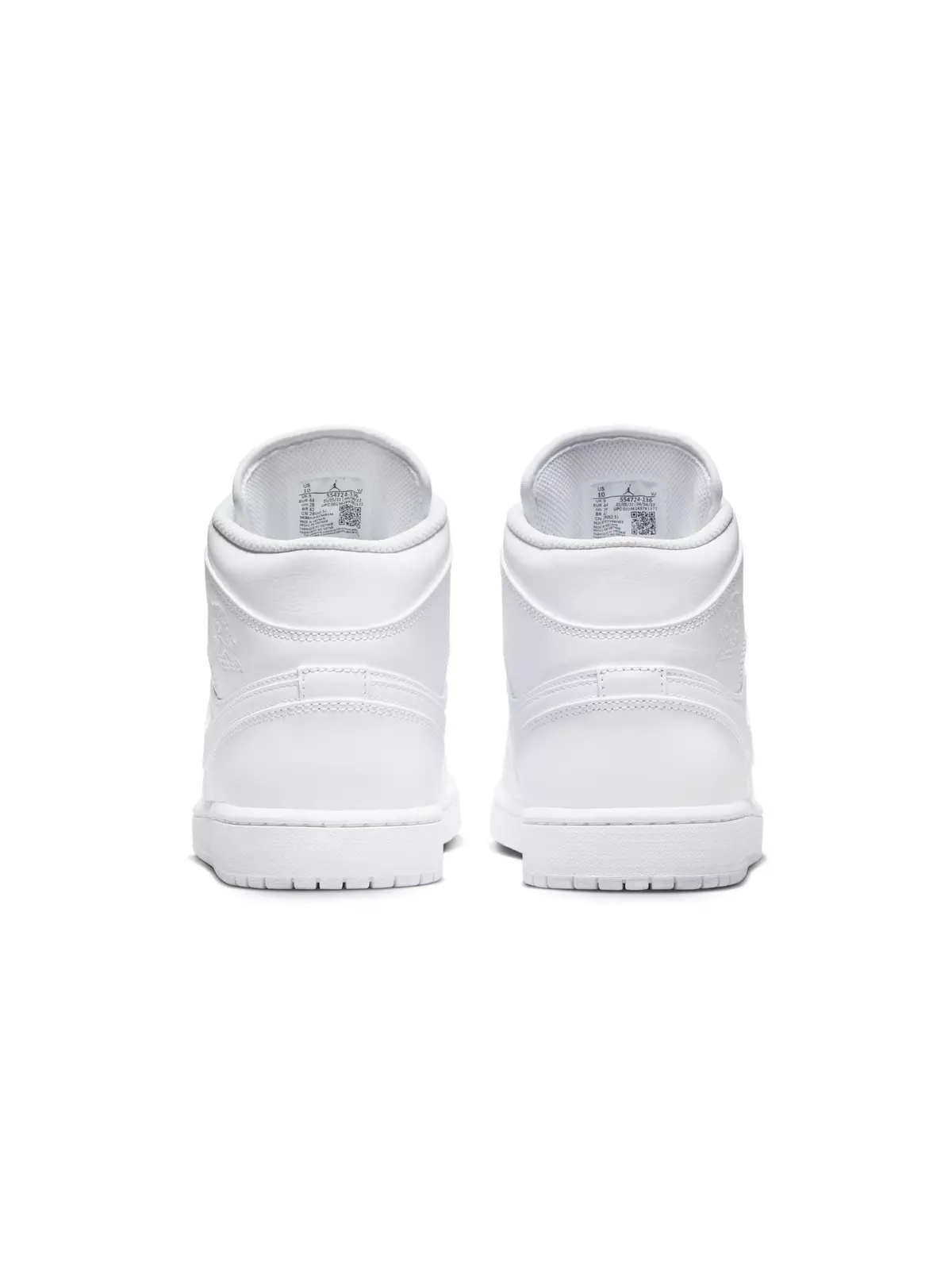 1 Mid "White/White" Men's Shoe - 9