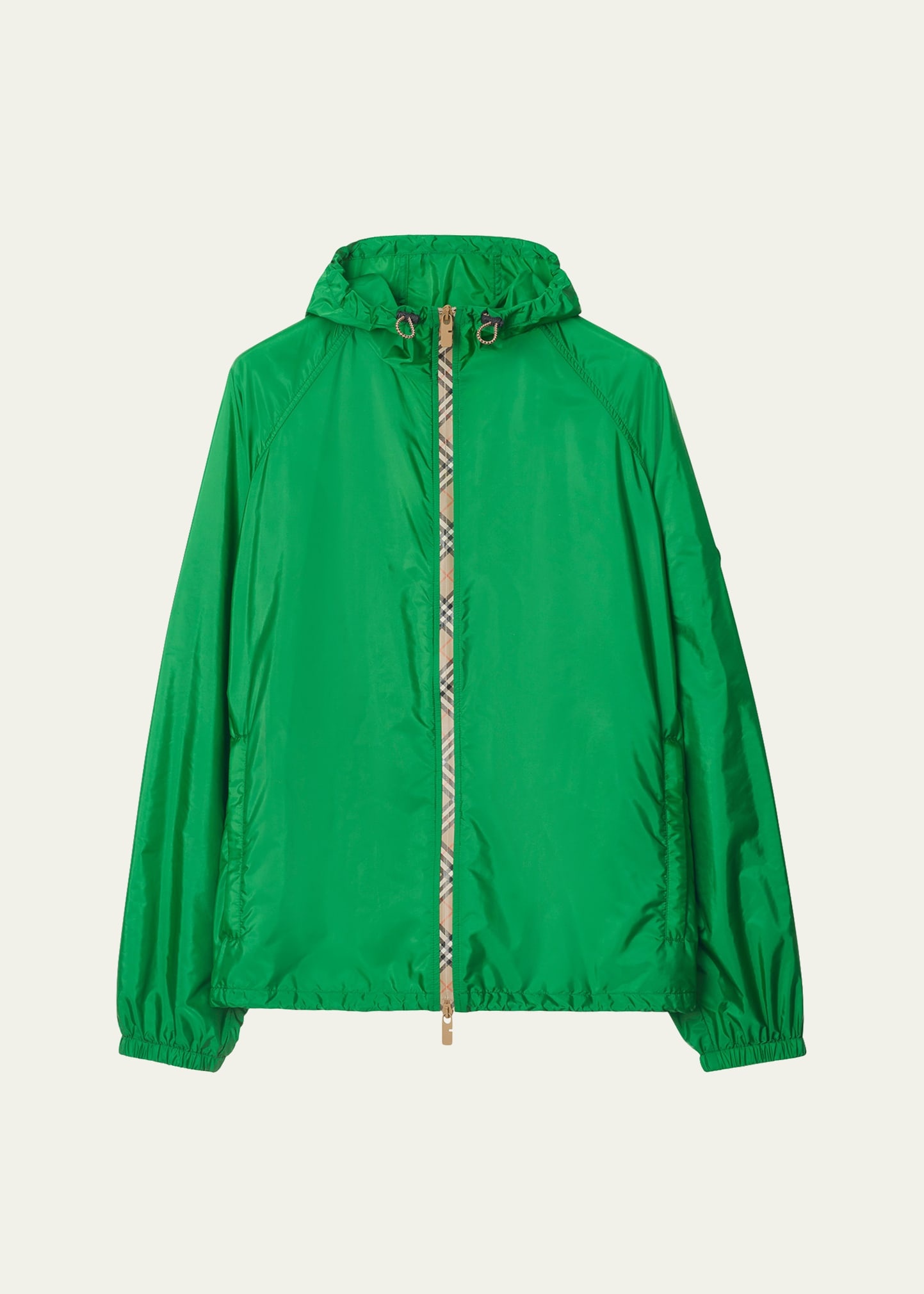 Men's Nylon Check-Zip Hooded Jacket - 1