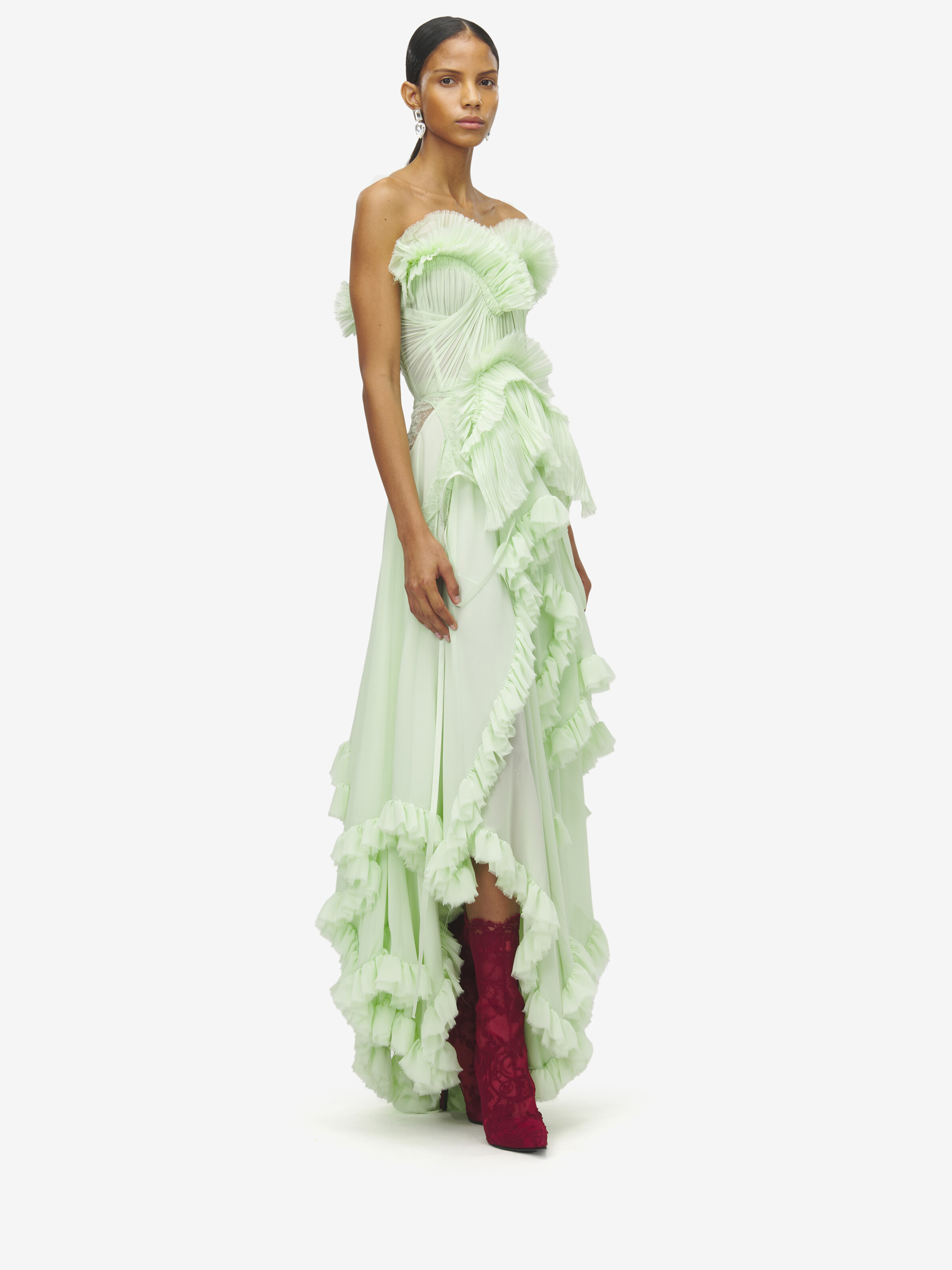 Ruffled Evening Dress - 3
