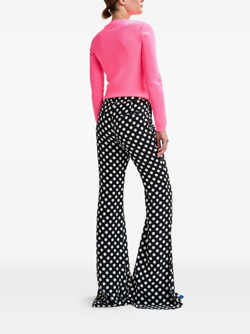 polka-dot flared trousers 4