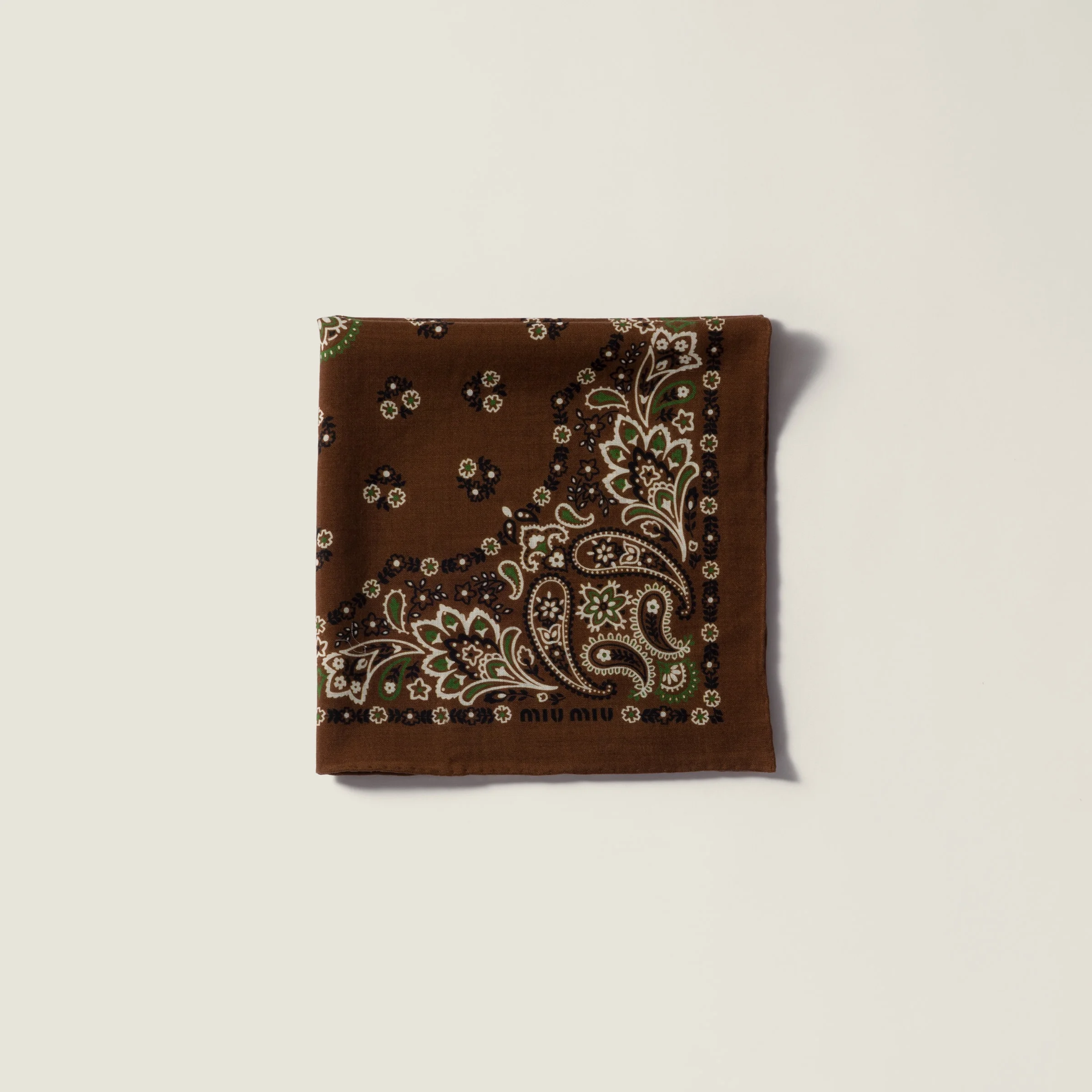 Printed wool and cashmere scarf - 1