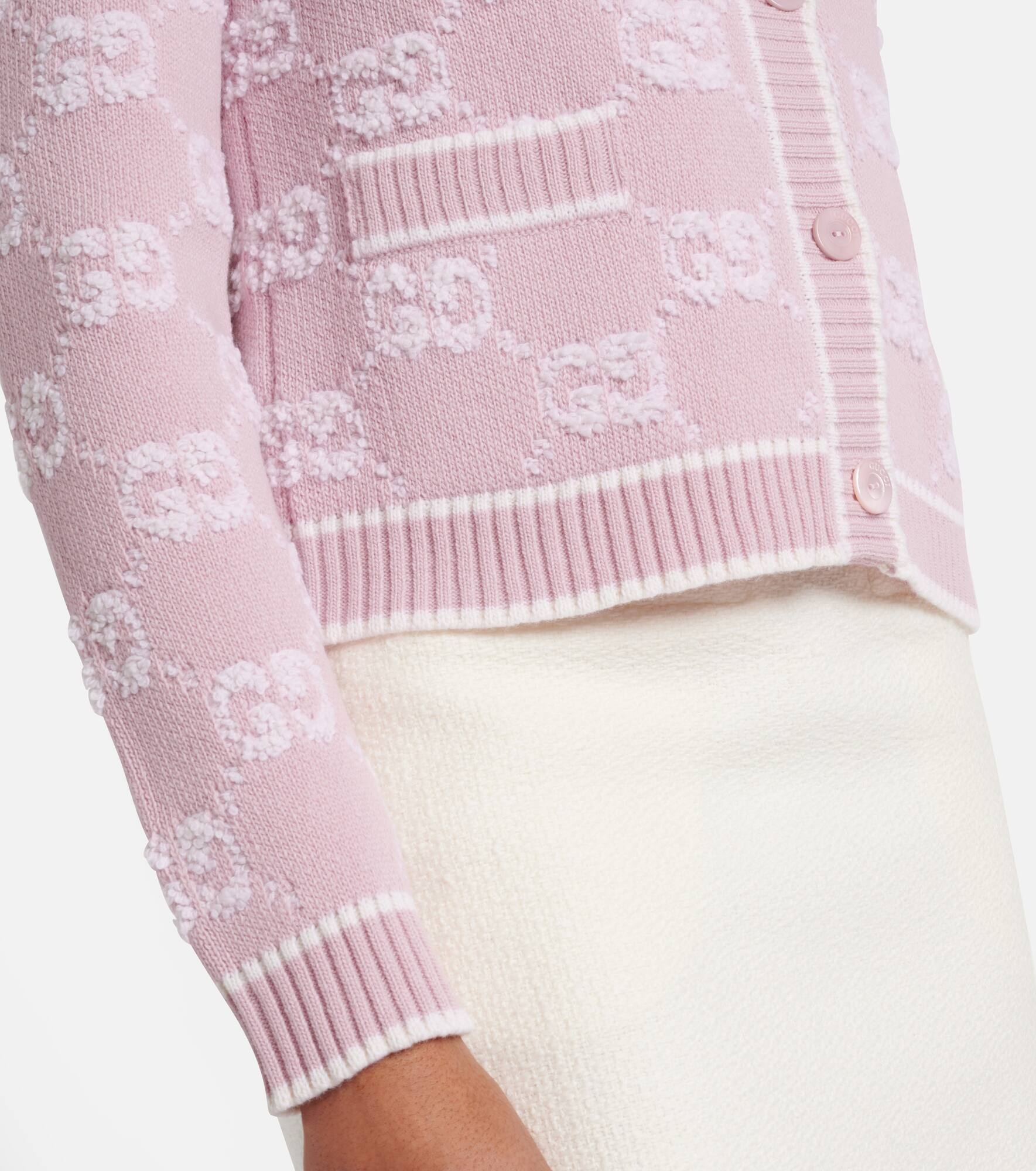 GG wool bouclé jacquard cardigan - 5