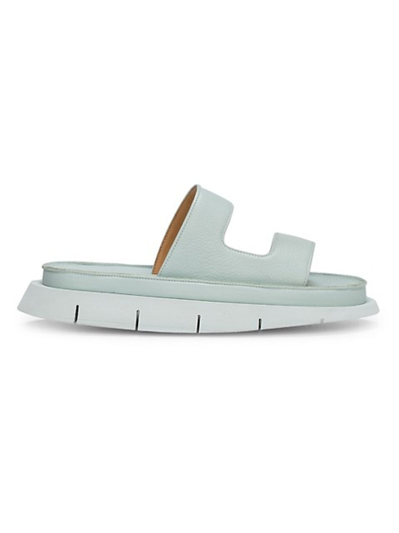 Vetro Leather Two-Strap Slides 1