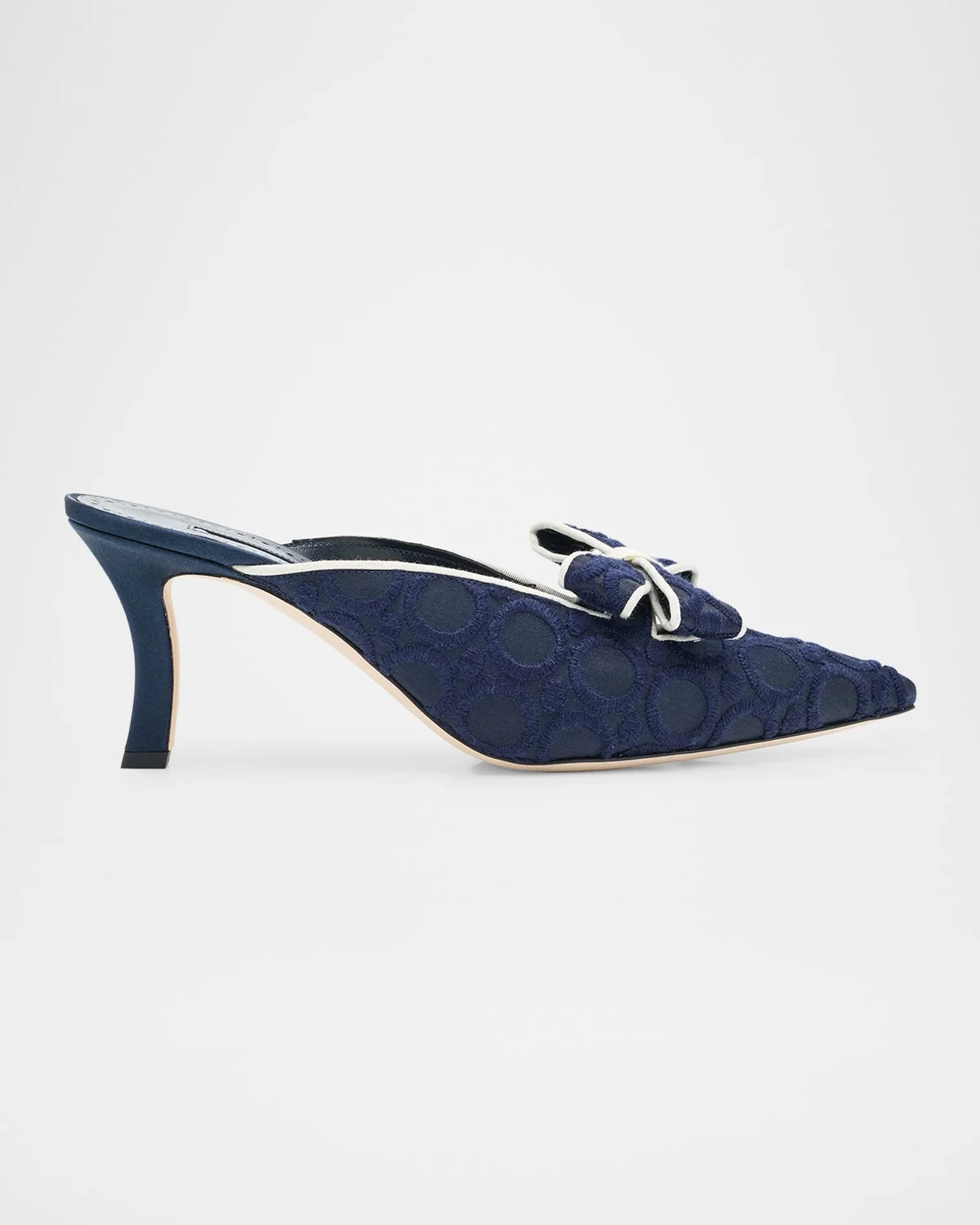 Circolu Embroidered Bow Mules - 1