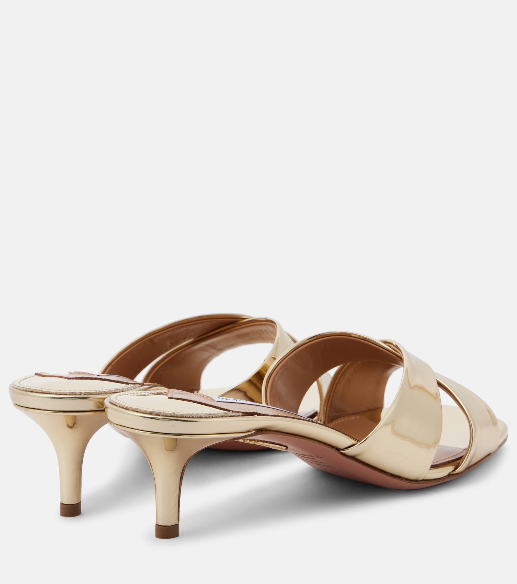 Divine 50 mirrored leather mules - 3