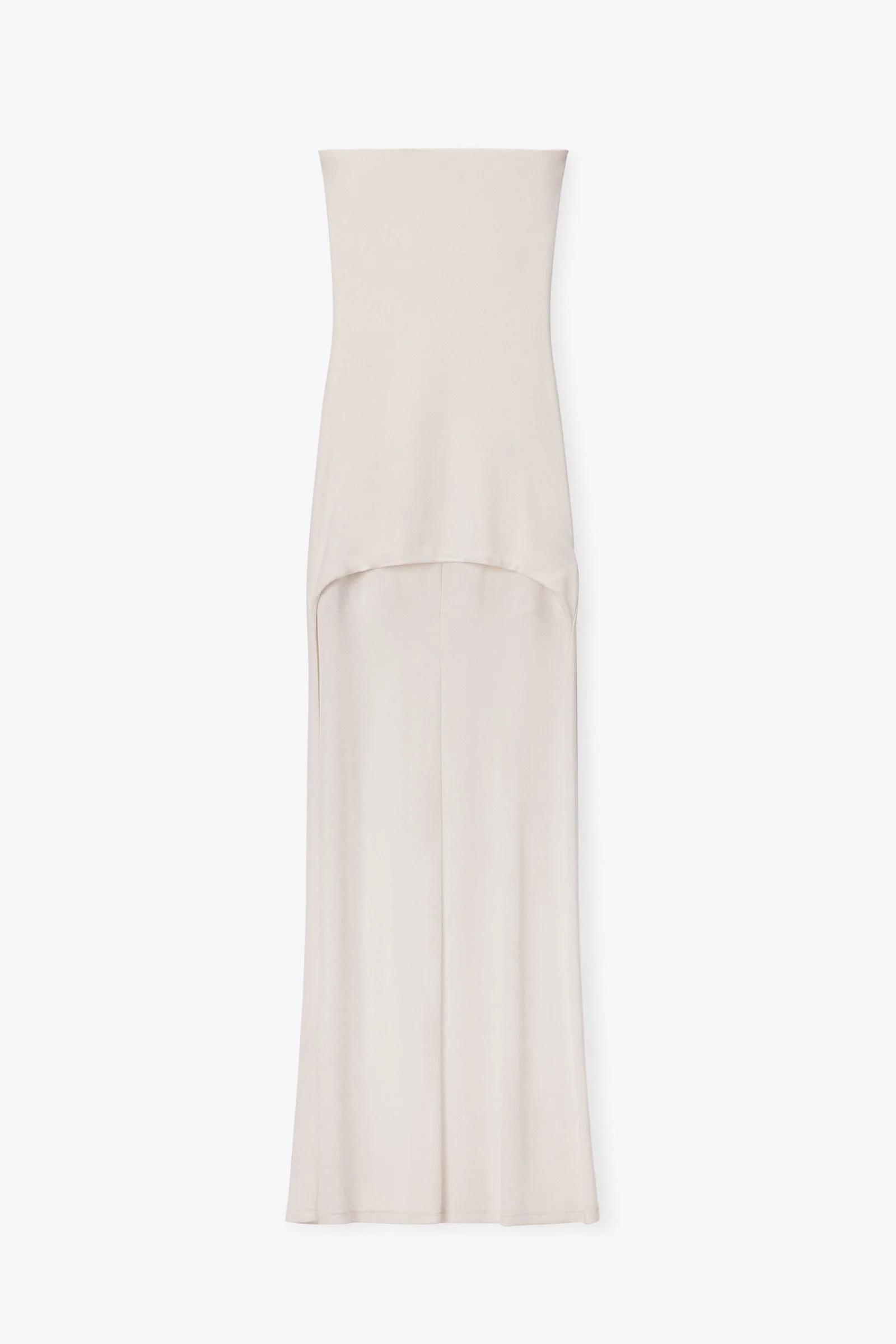strapless high-low bodycon dress - 1