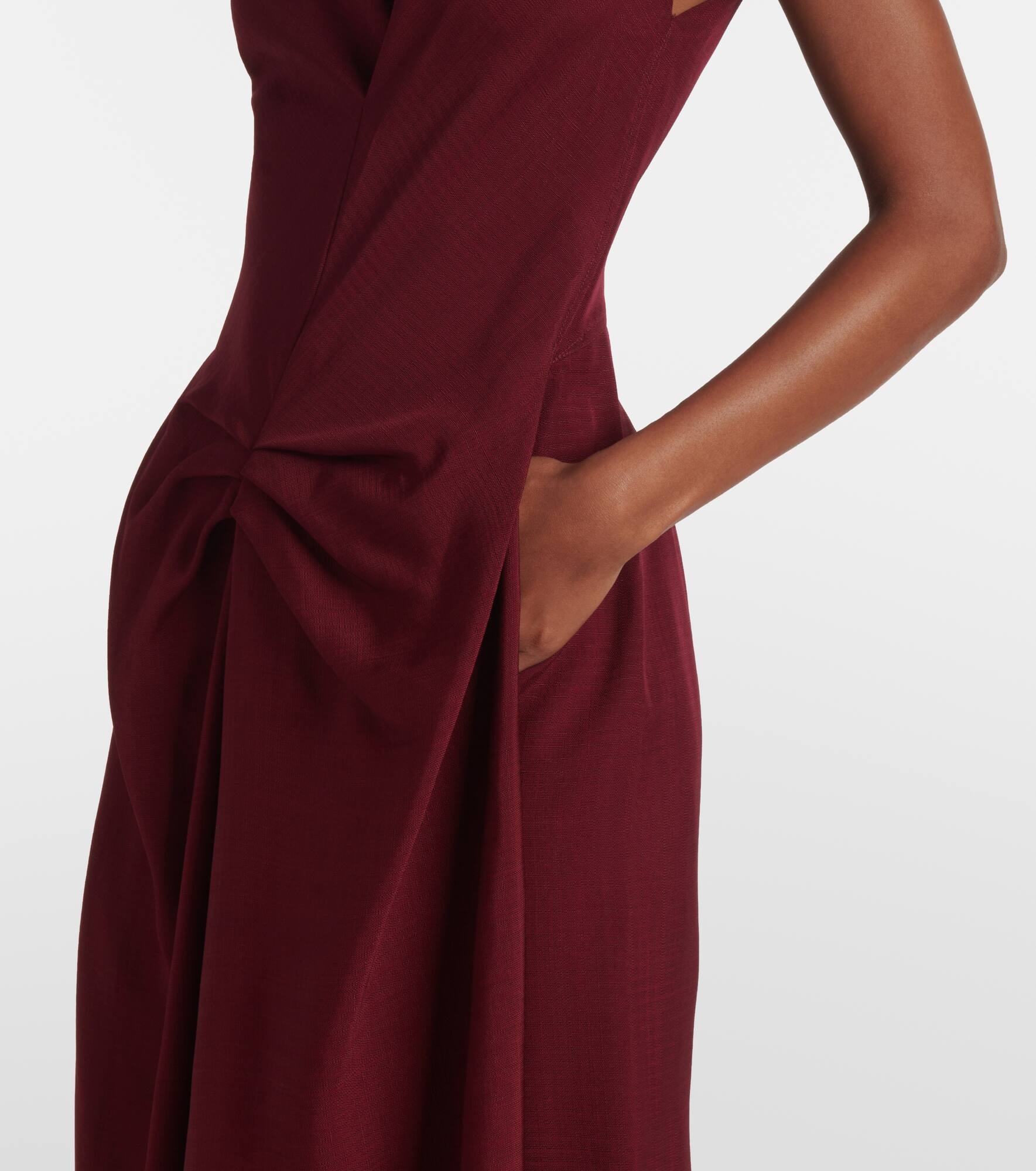 Deconstructed gathered midi dress - 5