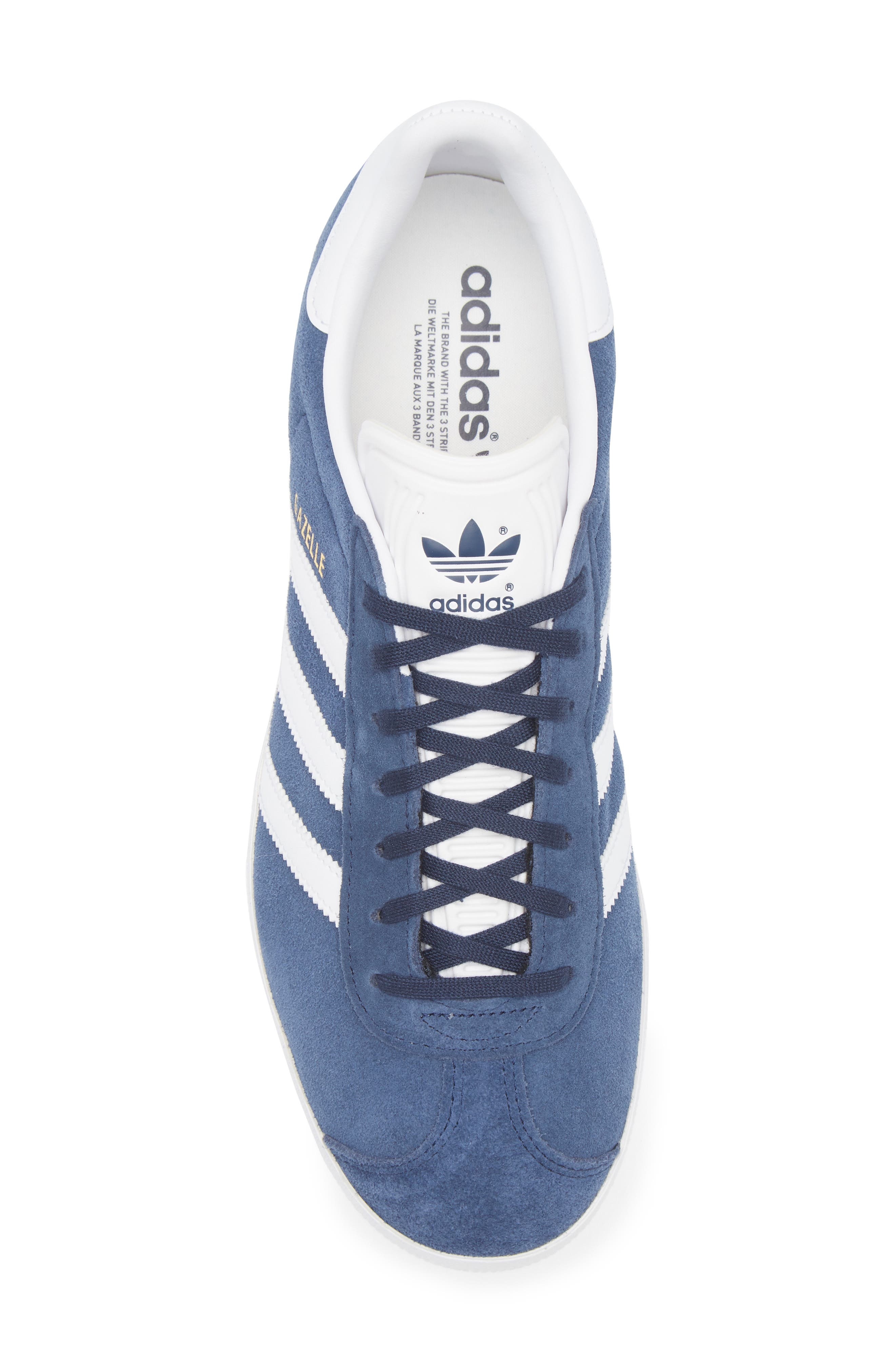 adidas Gazelle Sneaker in Collegiate Navy/white/gold Met at Nordstrom - 5