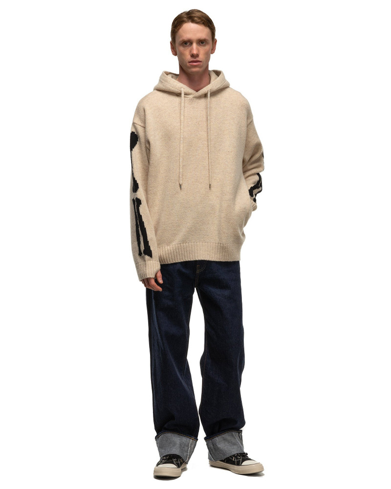 Kapital 5G Wool BONE Hood Sweater Ecru outlook