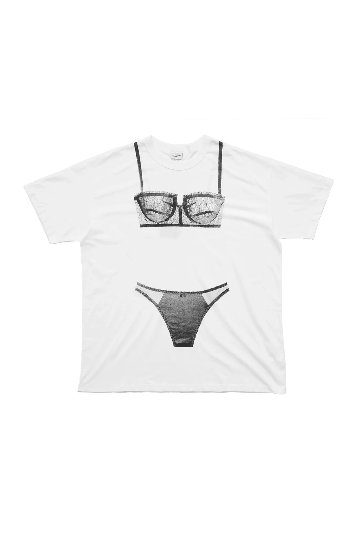 Vaquera Women Trompe L'Oeil Tall Tee White - 1