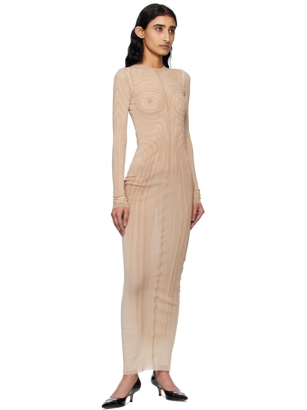 Pink 'The Long Spirale' Maxi Dress - 4