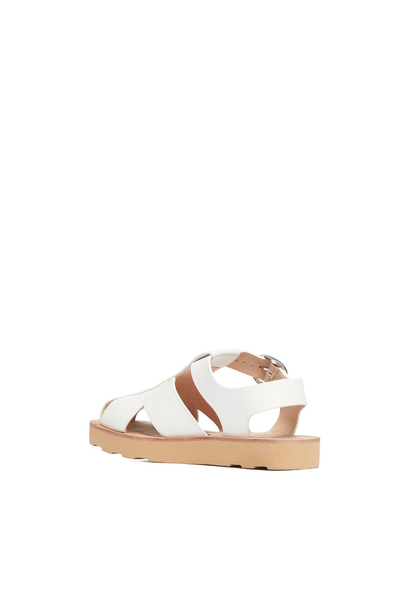 GABRIELA HEARST Horatio Flat Sandal in Cream Nappa Leather outlook