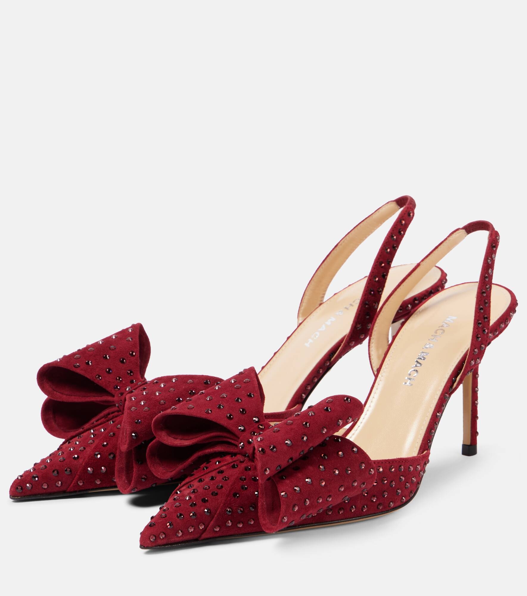 Le Cadeau 85 suede slingback pumps - 4