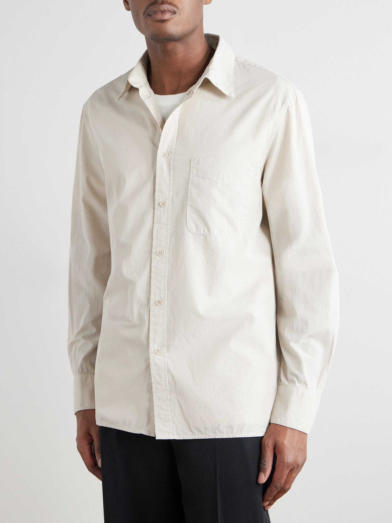 Finn Cotton Oxford Shirt Cream - 3