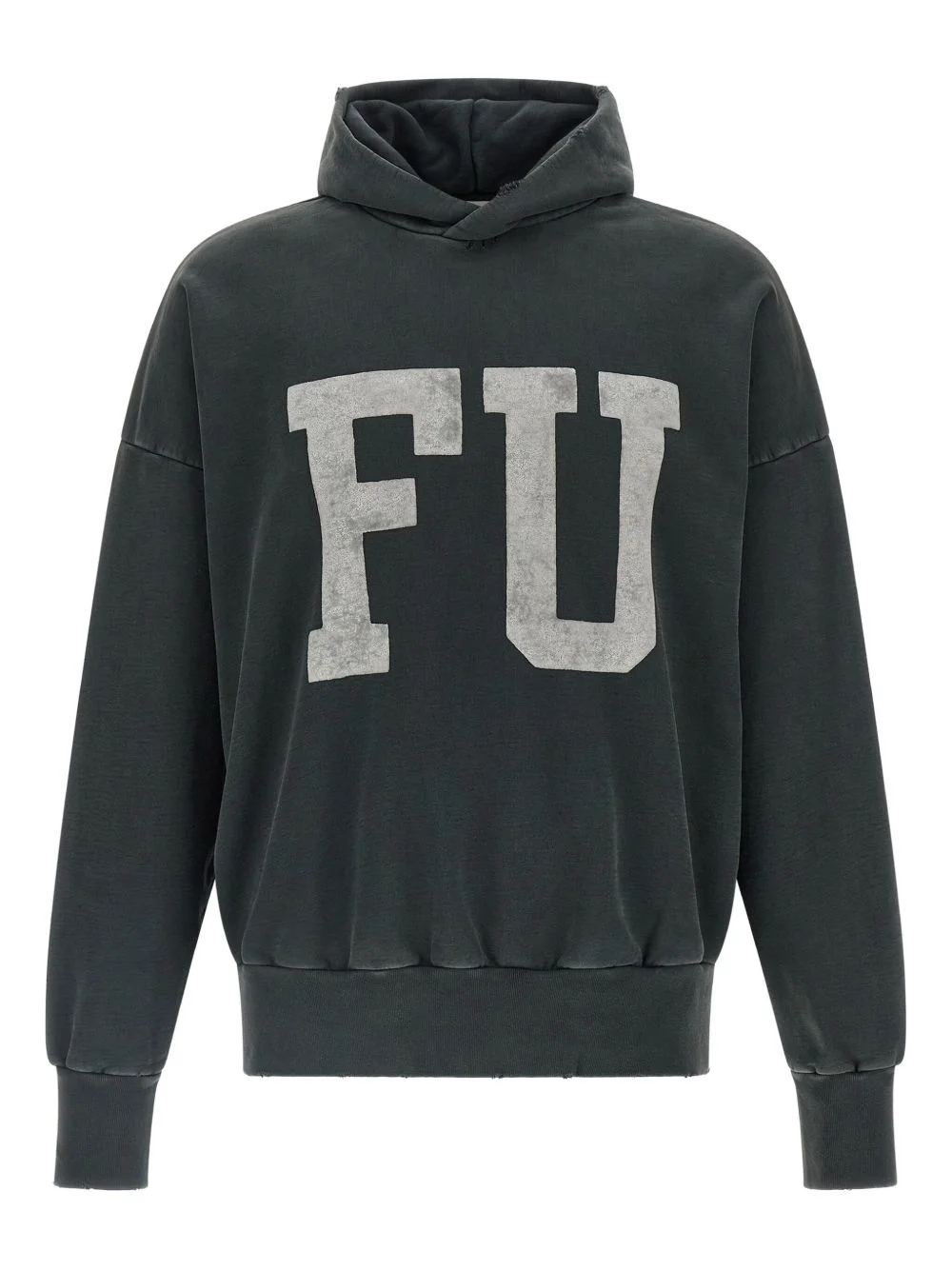 print long-sleeved hoodie - 1