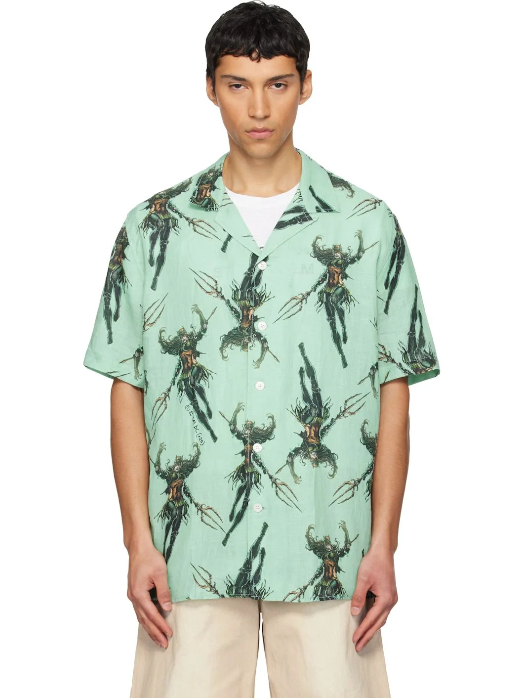 Green Linen Shirt - 1