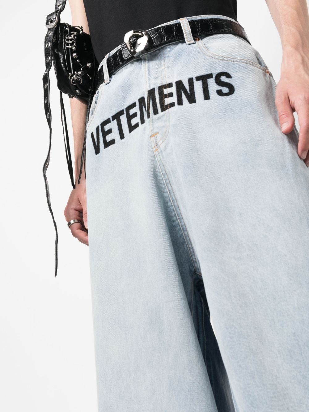 logo-print baggy jeans - 5