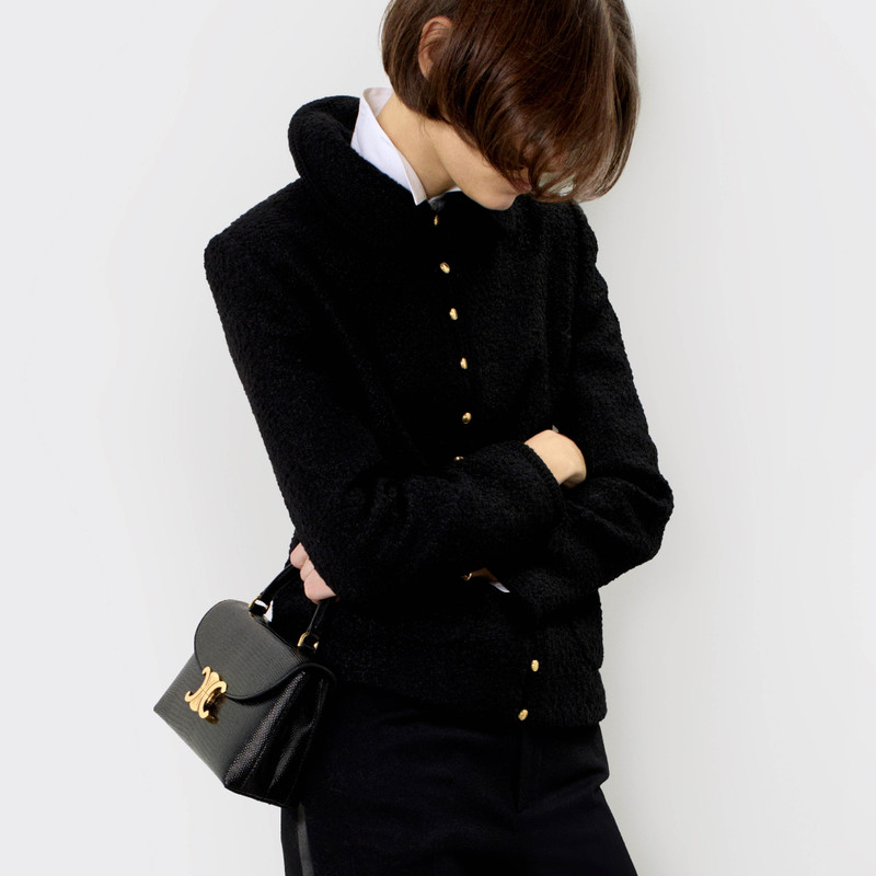 CELINE chasseur jacket IN CASHMERE BOUCLETTE NATTE outlook