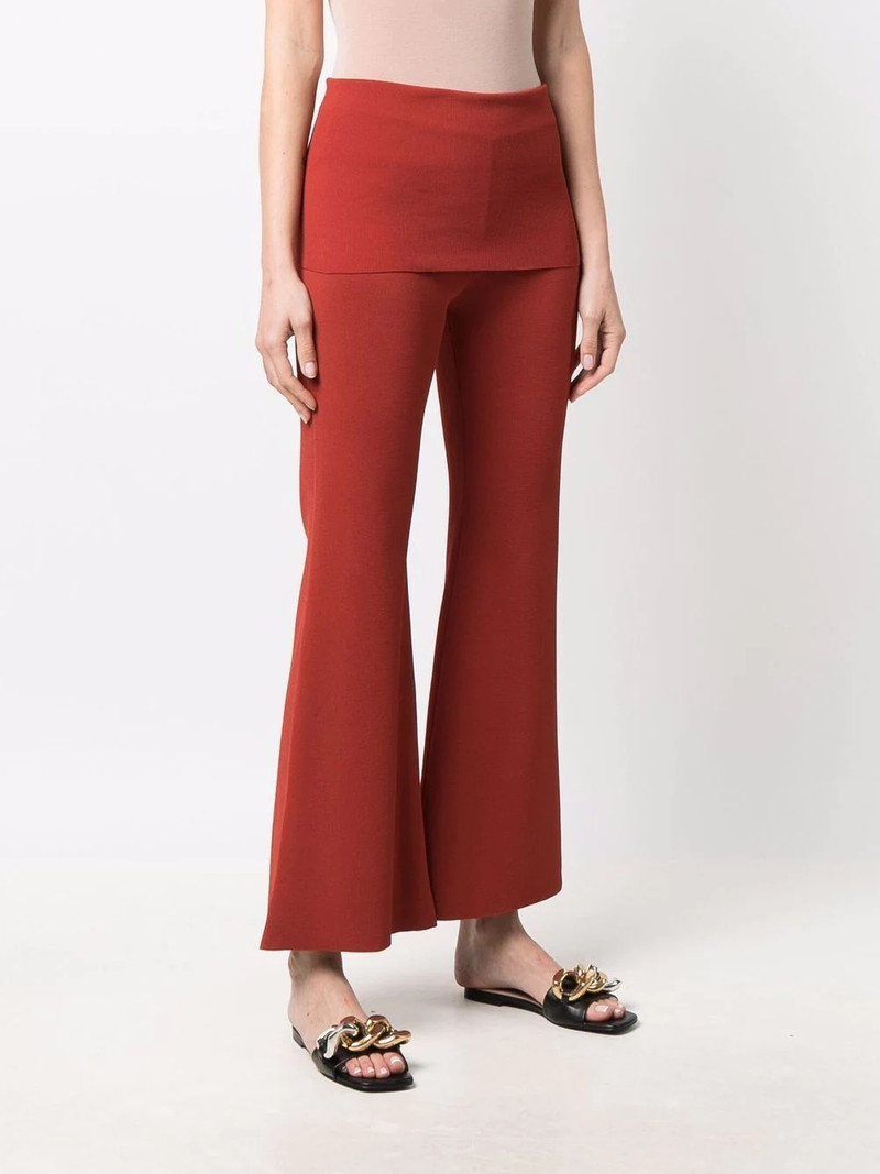 compact knit flared trousers 3