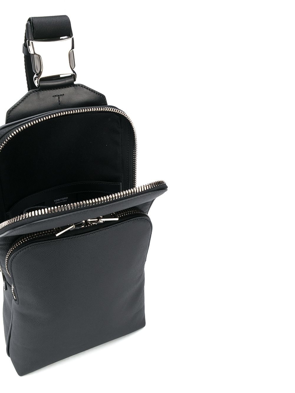 grained-effect one-shoulder backpack - 5