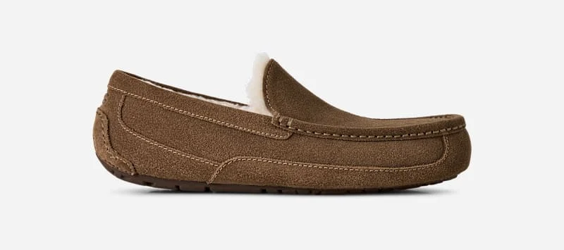 ® Men's Ascot Sheepskin Slipper Loafers in Light Bronze - 1