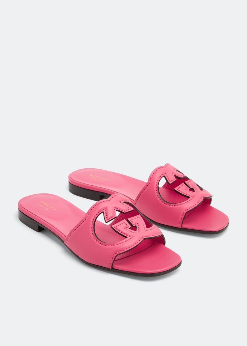 Gucci Interlocking G Slide Sandals - 2
